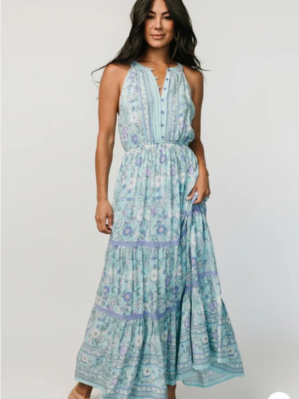 Meline Button Front Maxi Dress